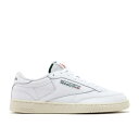 リーボック Reebok 【 Club C 85 'Footwear White Dark Green' Men Footwear White/Alabaster/Dark Green 】 クラブ 白色 ホワイト 靴 メンズ靴 スニーカー メンズ 白色 ホワイト green 緑・グリーン(4)