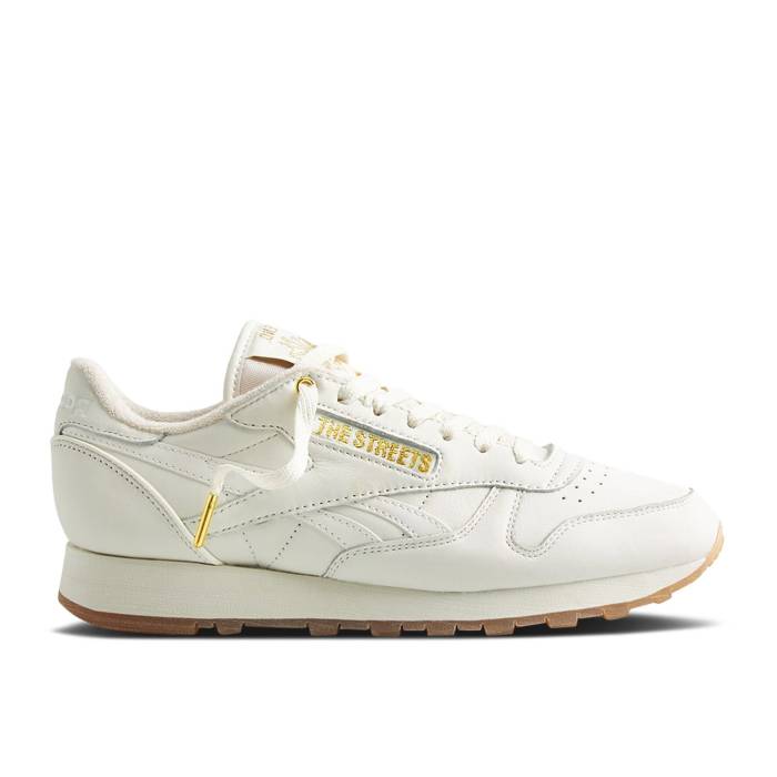 楽天スニケスリーボック Reebok 【 End. X The Streets X Classic Leather 'Chalk Gold Metallic' Men Chalk/Black/Gold Metallic 】 クラシック レザー ゴールド 靴 メンズ靴 スニーカー メンズ 黒色 ブラック ゴールド