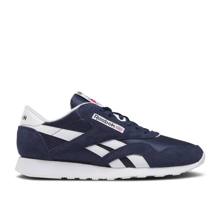 リーボック Reebok 【 Classic Nylon 'Vector Navy' Men Vector Navy/Footwear White/Footwear White 】 クラシック ナイロン 靴 メンズ靴 スニーカー メンズ 紺色 ネイビー 白色 ホワイト