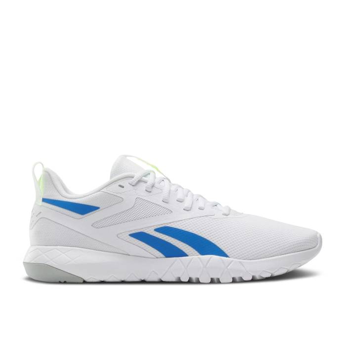 リーボック Reebok 【 Flexagon Force 4 'White Kinetic Blue' Men Footwear White/Kinetic Blue/Digital Lime 】 靴 メンズ靴 スニーカー メンズ 白色 ホワイト 青色 ブルー ライム