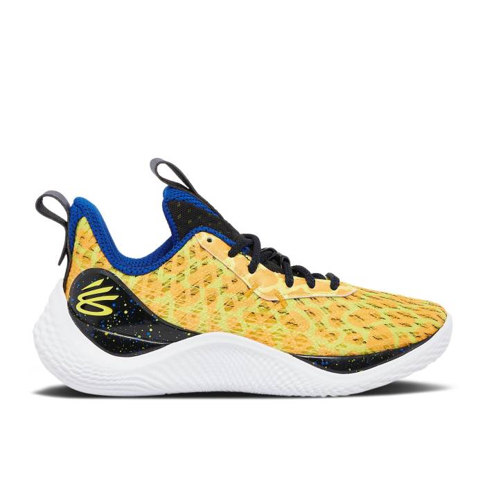 Curry Brand 【 Curry Flow 10 Gs 'Double Bang' Youth Steeltown Gold/Black 】 カリー フローレス キッズ ベビー マタニティ キッズファッション 靴 スニーカー ジュニア キッズ ゴールド 黒色 ブラック