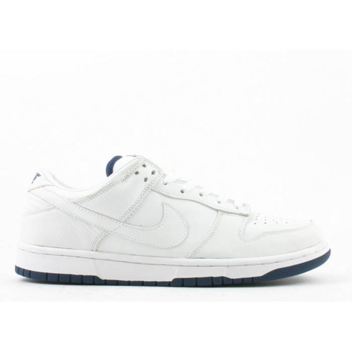 ʥ Nike  Dunk Low Pro B 'Midnight Navy' Men White/White-Midnight Nav...