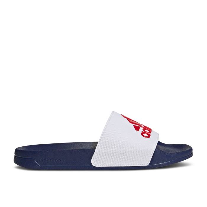ǥ Adidas  Adilette Shower Slide 'White Victory Blue' Men Cloud Wh...