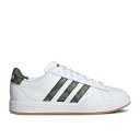 アディダス Adidas 【 Grand Court 'White Camo Gum' Men Cloud White/Cloud White/Green Ox...