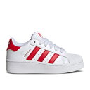 アディダス Adidas 【 Superstar Xlg Little Kid 'White Scarlet' Youth Cloud White/Better Scarlet/Cloud White 】 Superstar スーパースター キッズ ベビー マタニティ キッズファッション 靴 スニーカー ジュニア キッズ(4)