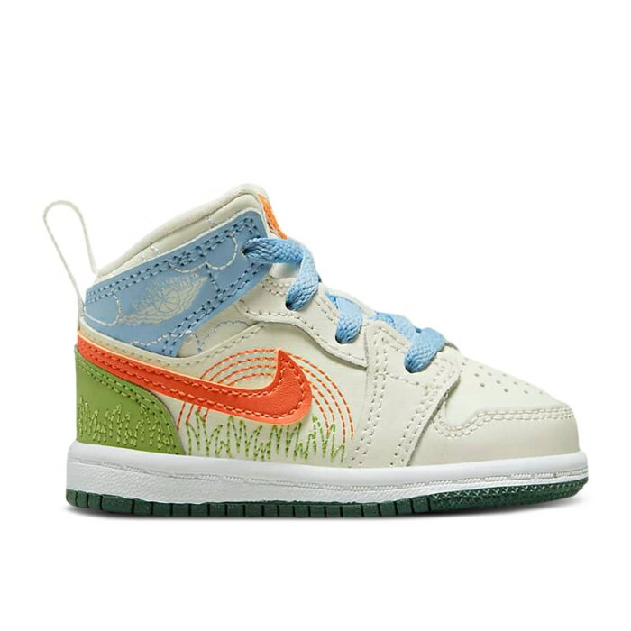 ʥ硼 Air Jordan  Jordan 1 Mid Se Td 'Stitch' Infant Sail/Psych...