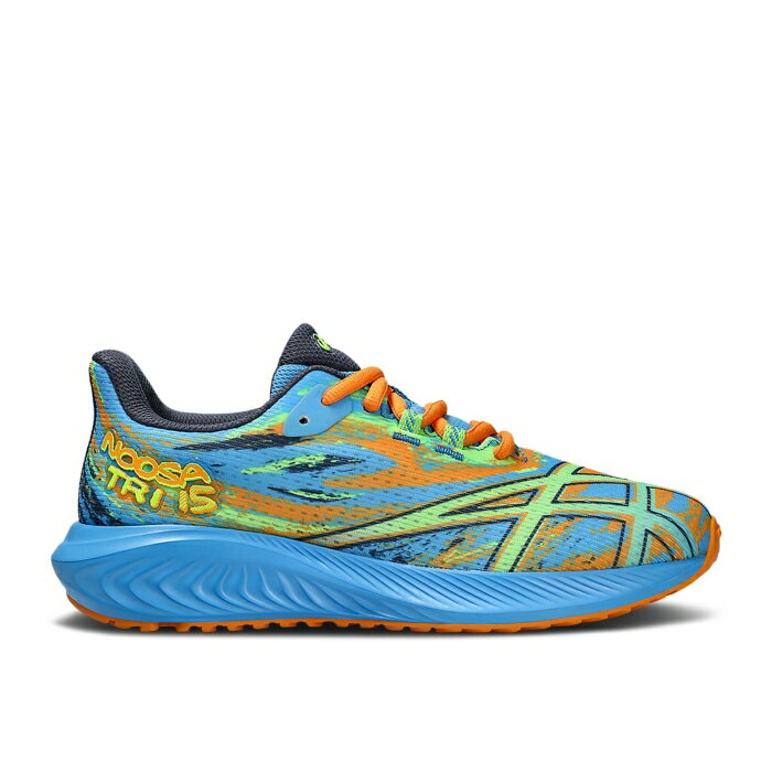 楽天スニケスアシックス Asics 【 Noosa Tri 15 Gs 'Avant Garde - Waterscape' Youth Waterscape/Electric Lime 】 キッズ ベビー マタニティ キッズファッション 靴 スニーカー ジュニア キッズ ライム