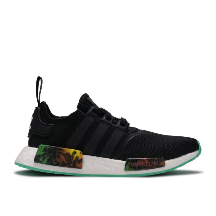 ǥ Adidas  Nmd_R1 J 'Palm Trees' Youth Core Black/Hi-Res Green/Blu...