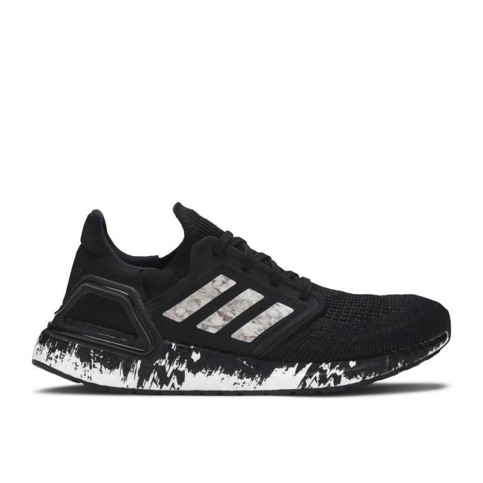 アディダス Adidas 【 Ultraboost 20 'Marble' Men Core Black/Footwear White/Signal Coral...