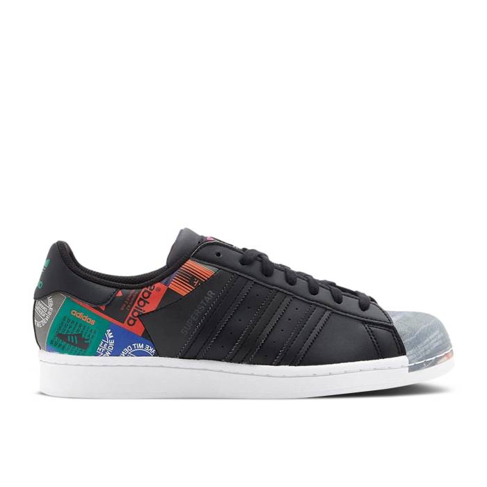 アディダス Adidas 【 Superstar 'Multi Logo Patches - Black' Men 】 Superstar スーパースター ロゴ 靴 メンズ靴 スニーカー メンズ