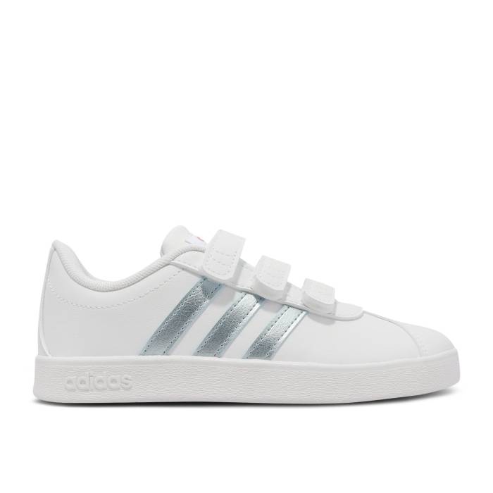 アディダス Adidas 【 Vl Court 2.0 J 'White Vision Metallic' Youth Cloud White/Vision M...