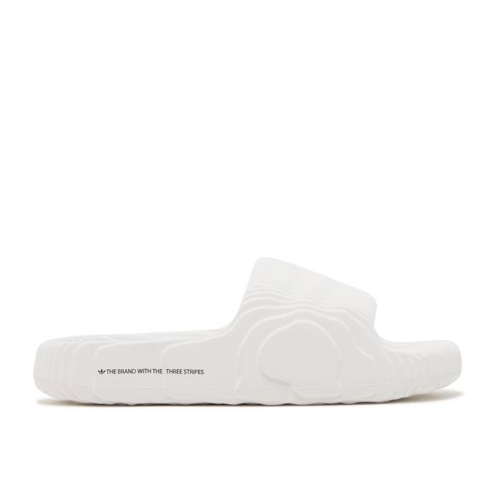 アディダス Adidas 【 Adilette 22 Slides 'Crystal White' Men Crystal White/Crystal White/Core Black 】 アディレッタ 靴 メンズ靴 サンダル その他 メンズ 白色 ホワイト コア 黒色 ブラック(4)