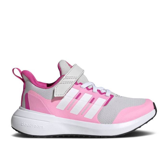ǥ Adidas  Fortarun 2.0 El Little Kid 'Grey Beam Pink' Youth Grey ...