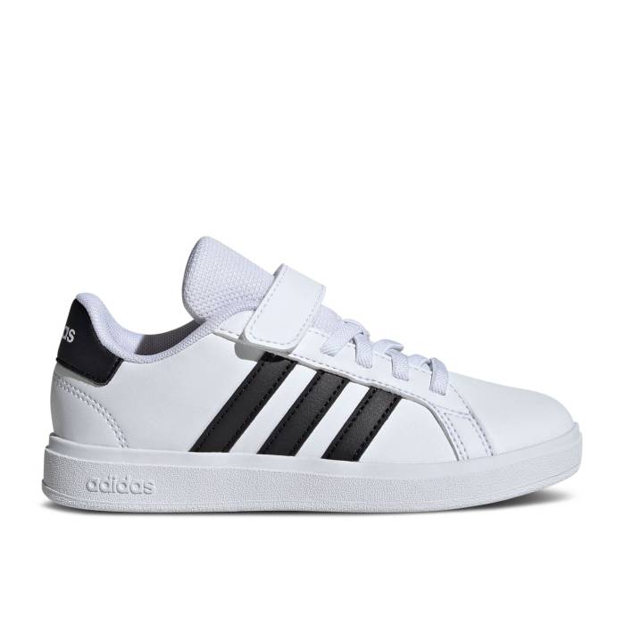 ǥ Adidas  Grand Court 2.0 C 'White Black' Youth Cloud White/Core ...