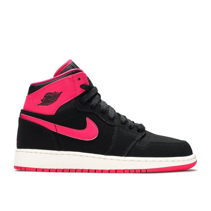 楽天スニケスナイキ　エアジョーダン Air Jordan 【 Jordan 1 Retro High Gg'vivid Pink' Youth Black/Vivid Pink-White-Vvdpnk 】 レトロ ハイ キッズ ベビー マタニティ キッズファッション 靴 スニーカー ジュニア キッズ 黒色