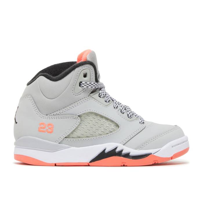ʥ硼 Air Jordan  Jordan 5 Retro Ps 'Wolf Grey Hot Lava' Youth ...