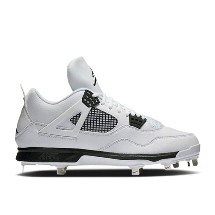 ナイキ　エアジョーダン Air Jordan 【 Jordan 4 Retro Metal 'White Black' Men White/Black 】 レトロ メタル 靴 メンズ靴 スニーカー メンズ 白色 ホワイト 黒色 ブラック