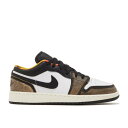 ナイキ エアジョーダン Air Jordan 【 Jordan 1 Low Se Gs 'Wear-Away - Tan' Youth Black/White ...