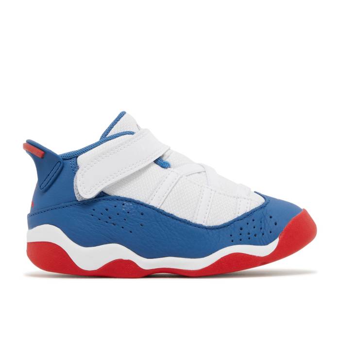 ʥ硼 Air Jordan  Jordan 6 Rings Td 'White True Blue' Infant Wh...