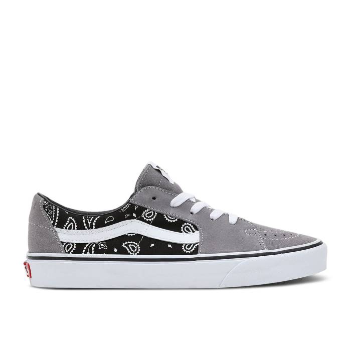 楽天スニケスヴァンズ Vans 【 Sk8-Low 'Paisley - Grey' Men Grey/True White 】 靴 メンズ靴 スニーカー メンズ 灰色 グレー 白色 ホワイト