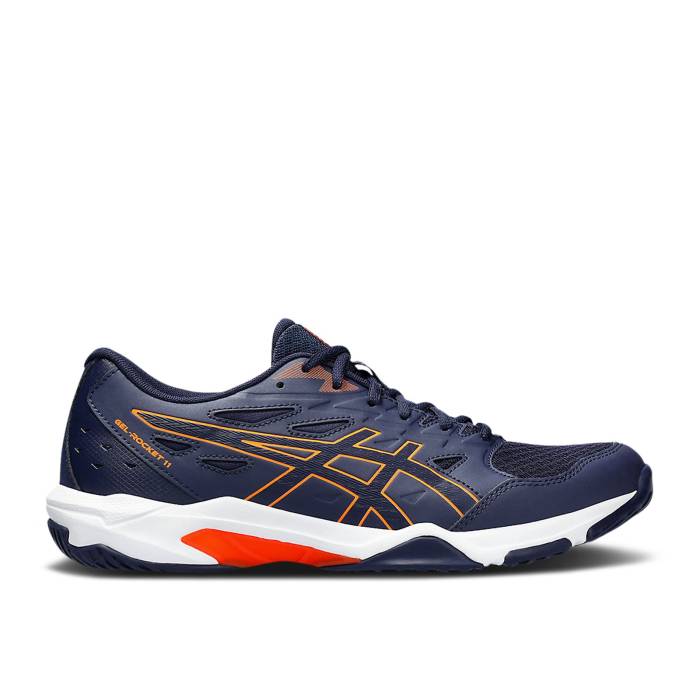 アシックス Asics 【 Gel Rocket 11 'Peacoat Shocking Orange' Men Peacoat/Shocking Orang...