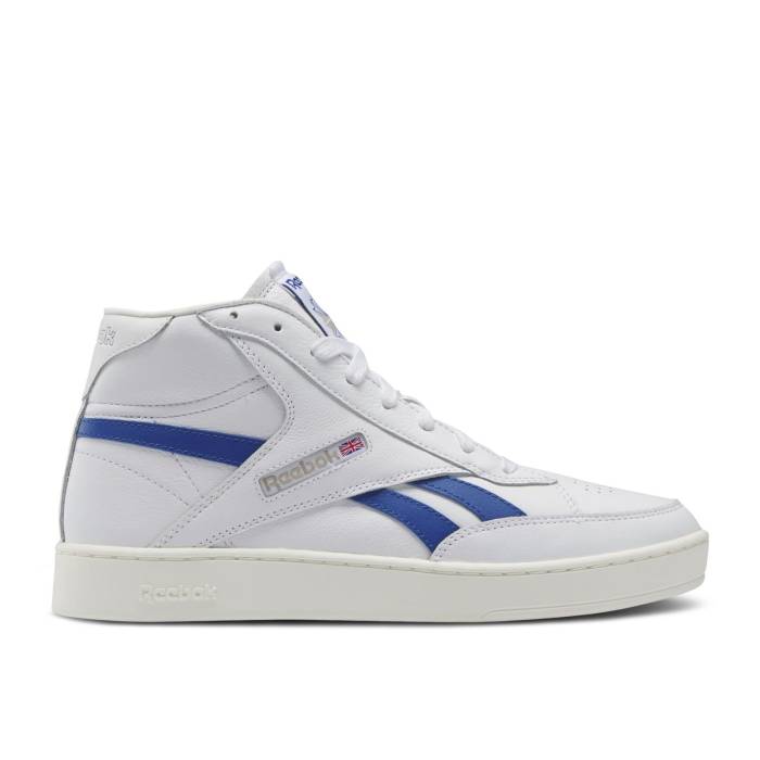 リーボック Reebok 【 Club C 85 Form High 'White Vector Blue' Men Footwear White/Chalk/Vector Blue 】 クラブ ハイ 靴 メンズ靴 スニーカー メンズ 白色 ホワイト 青色 ブルー