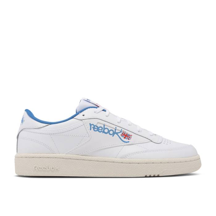 リーボック Reebok 【 Club C 85 'Graffiti Pack - White Kinetic Blue' Men Footwear White/Chalk/Kinetic Blue 】 クラブ 白色 ホワイト 靴 メンズ靴 スニーカー メンズ 白色 ホワイト 青色 ブルー
