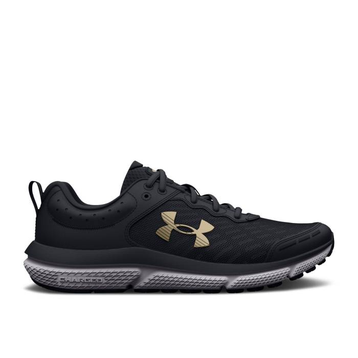 楽天スニケスアンダーアーマー Under Armour 【 Assert 10 Ac Gs 'Black Metallic Gold' Youth Black/Metallic Gold 】 キッズ ベビー マタニティ キッズファッション 靴 スニーカー ジュニア キッズ 黒色 ブラック ゴールド
