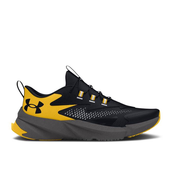 楽天スニケスアンダーアーマー Under Armour 【 Scramjet 6 Al Ps 'Black Taxi' Youth Black/Taxi 】 キッズ ベビー マタニティ キッズファッション 靴 スニーカー ジュニア キッズ 黒色 ブラック