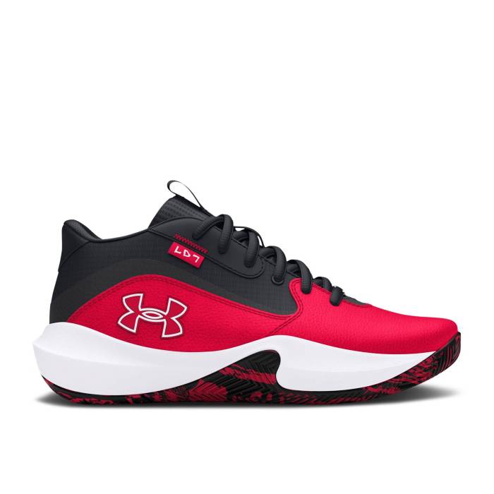 ޡ Under Armour  Lockdown 7 Gs 'Red Black White' Youth Red/Blac...