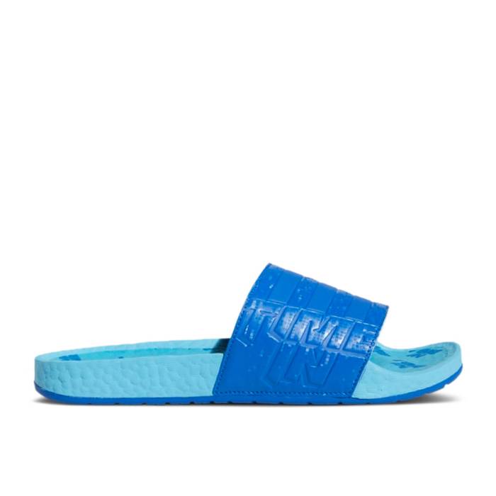アディダス Adidas 【 Ninja X Adilette Boost Slide 'Time In - Blue Signal Cyan' Men Signal Cyan/Cloud White/Glow Pink 】 アディレッタ ブースト Slide サンダル 青色 ブルー 靴 メンズ靴 その他 メンズ シアン 白色 ホワ