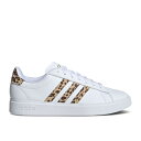 アディダス Adidas 【 Wmns Grand Court 2.0 'White Leopard' Women Cloud White/Magic Beig...