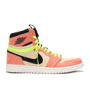 ナイキ エアジョーダン Air Jordan 【 Jordan 1 High Switch 'Pink Volt' Men Peach/Light Peach/Black/Volt 】 ハイ 靴 メンズ靴 スニーカー メンズ 黒色 ブラック