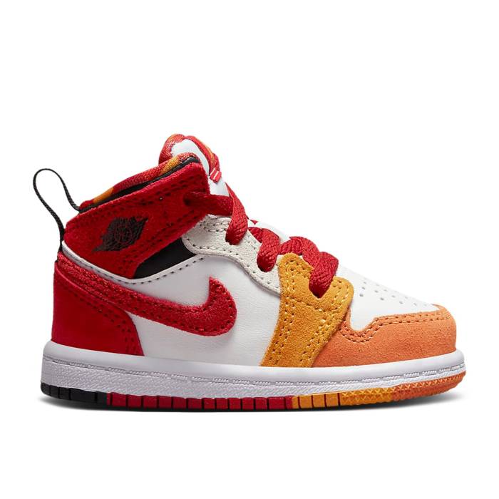 ナイキ　エアジョーダン Air Jordan 【 Jordan 1 Mid Se Td 'Picnic' Infant Paprika/Black/Canyon Gold/Cinnabar 】 ミッド ベビー 黒色 ブラック ゴールド