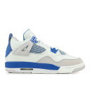 【 AIR JORDAN AIR JORDAN 4 RETRO GS 'MILITARY BLUE' 2006 / OFF WHITE MILITARY BLUE NEUTRAL 】 ナイキ 白色 ホワイト 青色 ブルー エアジョーダン スニーカー ジュニア キッズ メンズ