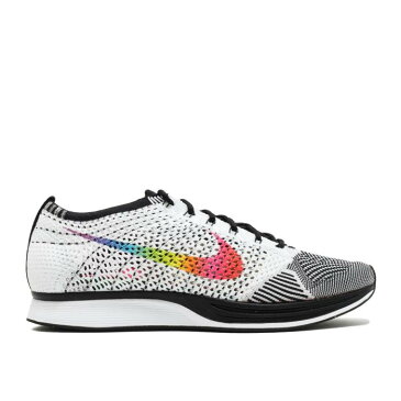 ナイキ NIKE フライニット 白色 ホワイト 'BE TRUE' スニーカー メンズ 【 NIKE FLYKNIT RACER WHITE BLACKMULTICOLOR 】