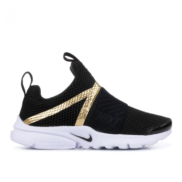 ナイキ NIKE プレスト 黒色 ブラック 'METALLIC GOLD' スニーカー ジュニア キッズ 【 NIKE PRESTO EXTREME PS BLACK BLACKMETALLIC GOLDWHITE 】