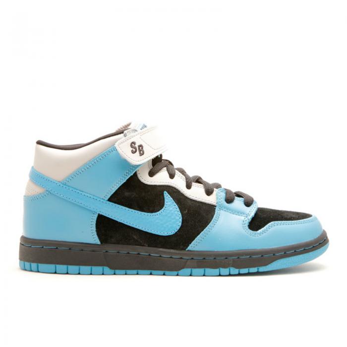 【 NIKE DUNK MID PRO SB / BLACK AQUA FUEL BLUE 】 ダンク ミッド プロ エスビー 黒色 ブラック アクア 青色 ブルー スニーカー メンズ ナイキ