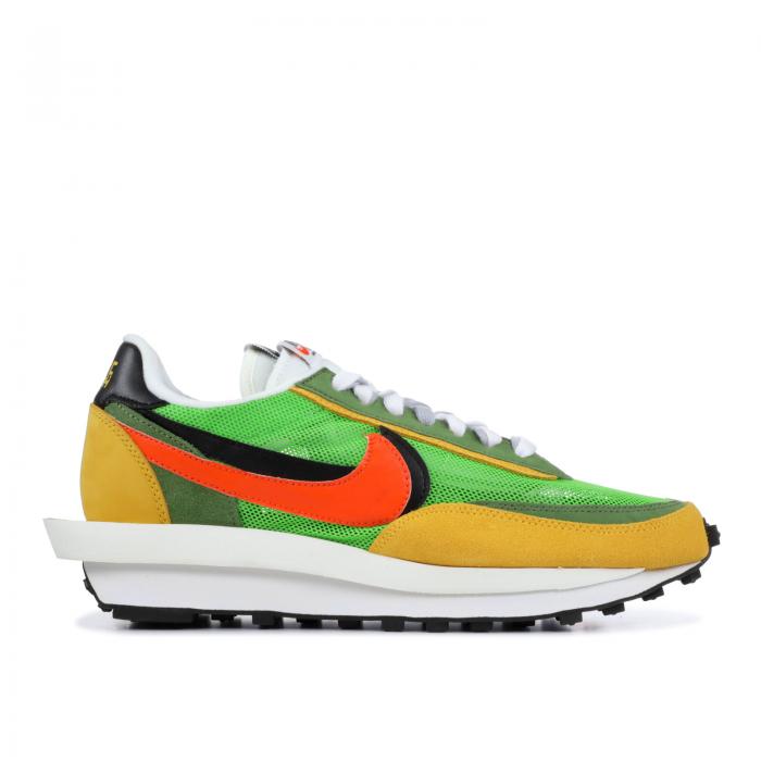 ナイキ NIKE 緑 グリーン 橙 オレンジ 'GREEN GUSTO' スニーカー メンズ 【 GREEN ORANGE NIKE SACAI X LDWAFFLE GUSTO BLACKVARSITY MAIZESAFETY 】