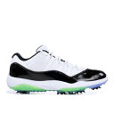 【 AIR JORDAN AIR JORDAN 11 LOW GOLF 'CONCORD' / WHITE BLACK VOLT 】 ナイキ ゴルフ 白色 ホワイト 黒色 ブラック エアジョーダン スニーカー メンズ