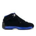 【 AIR JORDAN AIR JORDAN 18 RETRO 039 BLACK SPORT ROYAL 039 2018 / BLACK METALLIC SILVER 】 ナイキ 黒色 ブラック 銀色 シルバー エアジョーダン スニーカー メンズ