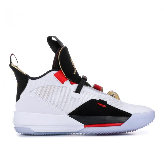 y AIR JORDAN AIR JORDAN 33 'FUTURE OF FLIGHT' / WHITE METALLIC GOLD BLACK z iCL F zCg S[h F ubN GAW[_ Xj[J[ Y