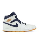 【 AIR JORDAN AIR JORDAN 1 MID 'JETER' / SAIL BRONZE COLLEGE NAVY 】 ナイキ ミッド 銅 ブロンズ カレッジ 紺色 ネイビー エアジョーダン スニーカー メンズ