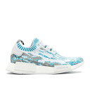 【 ADIDAS SNEAKERSNSTUFF X NMD_R1 PRIMEKNIT 'DATAMOSH' / WHITE GREY BLUE 】 アディダス 白色 ホワイト 灰色 グレー 青色 ブルー スニーカー メンズ