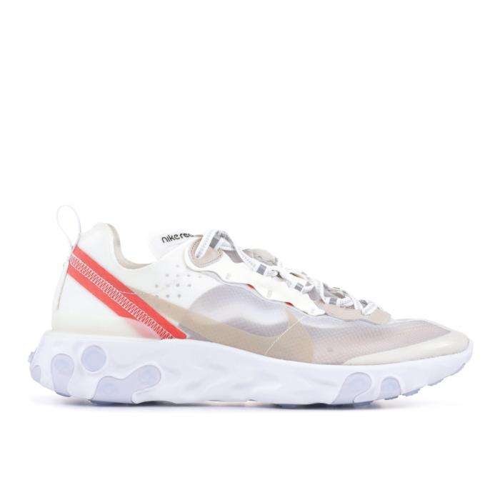 【 NIKE REACT ELEMENT 87 'LIGHT BONE' / SAIL LIGHT BONE WHITE 】 リアクト エレメント 白色 ホワイト スニーカー メンズ ナイキ 1