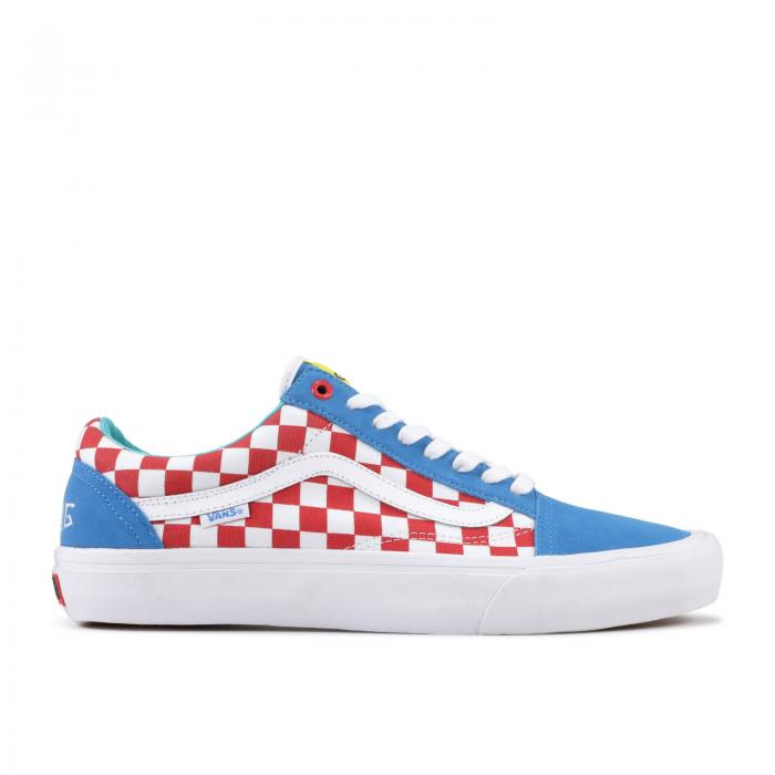 ヴァンズ VANS バンズ プロ 青色 ブルー 赤 レッド 白色 ホワイト オールドスクール 'GOLF WANG' スニーカー メンズ 【 VANS RED PRO BLUE WHITE 】