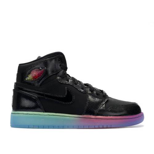 AIR JORDAN JORDAN 1 RETRO HI PREMIUM GS 'FUCHSIA' / BLACK BLACK FUCHSIA FLASH ...