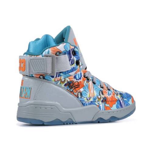 【 EWING ACE VENTURA X MACHE 33 HI 'HAWAIIAN SHIRT PRINT' / GREY ORANGE BLUE 】 エース 灰色 グレー 橙 オレンジ 青色 ブルー スニーカー メンズ ユーイングアスレティックス