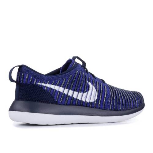 ナイキ NIKE フライニット カレッジ 紺色 ネイビー 白色 ホワイト 'COLLEGE NAVY' スニーカー メンズ 【 NIKE ROSHE TWO FLYKNIT COLLEGE NAVY WHITE 】