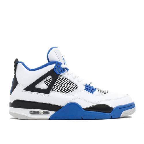 【 AIR JORDAN AIR JORDAN 4 RETRO 'MOTORSPORTS' / WHITE GAME ROYAL BLACK 】 ナイキ 白色 ホワイト ゲーム 黒色 ブラック エアジョーダン ゲームロイヤル 青 ブルー スニーカー メンズ